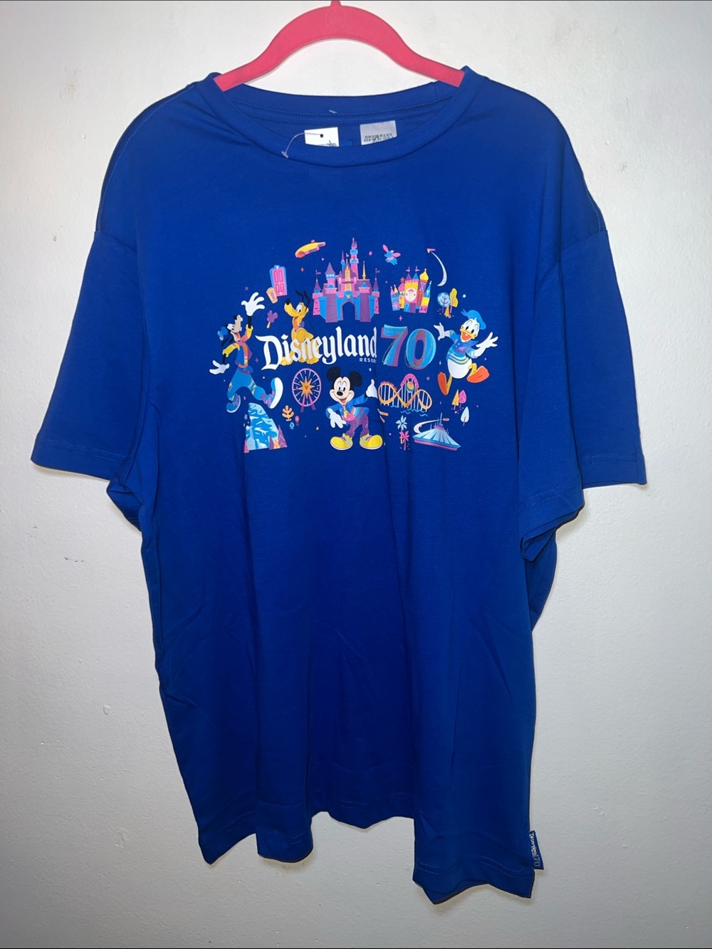 Disney Royal Blue Disneyland 70th t-shirt. Unisex. Size L.
